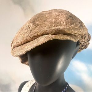 Handmade silk paisley retro newsboy hat